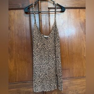 Reformation Leopard Print Slip Dress